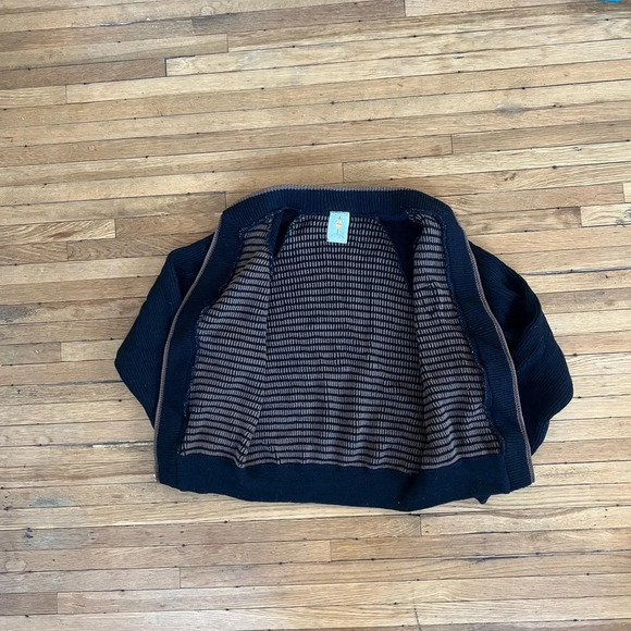 Vintage 60s Penguin Seattle Knitting Mills Knit Zip-Up Wool Sweater | Small - Picture 4 of 6